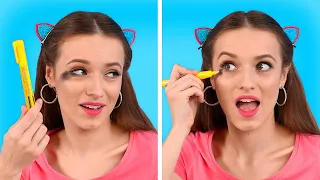 GENIUS MAKEUP HACKS FOR YOUR BEAUTY ROUTINE || Beauty Hacks And Girly Tips by 123 Go! Live