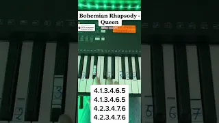 Bohemian Rhapsody - Queen | Easy Piano Tutorial #piano #shorts