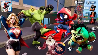 Hulk, Spiderman, Deadpool, Ironman, Avengers, Superhero Stop The Crime In City || Spider Fighter 3