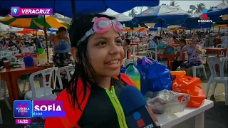 Turistas disfrutan las vacaciones de Semana Santa en las playas de Veracruz | Yuriria Sierra