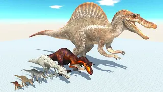 Spinosaurus ARBS of Evolution VS ALL Strongest Dinosaurs Animal Revolt Battle Simulator Update video