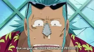 Franky se emociona en Enies Lobby.