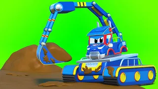 Truck cartoons for kids -  The SUPER excavator saves the farm - Super Truck in Car City !