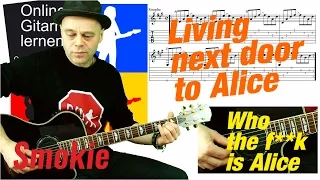 Living next door to Alice Smokie Guitar lesson Gitarre lernen 🎸