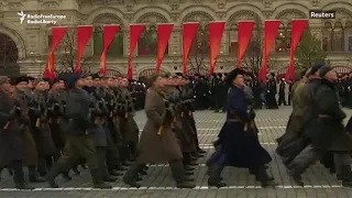 Russians Stage 1941 Red Square Parade On Revolution's Anniversary