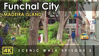 FUNCHAL, capital of Madeira Island - 4K City Walking Tour with Real Sounds