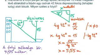 10/T/3 Szögfüggvények - szöveges feladatok