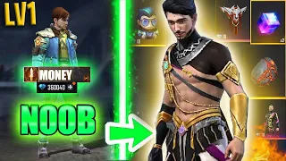 Free Fire new account to "PRO" King - look how it became😱🔥