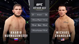 ХАБИБ НУРМАГОМЕДОВ VS МАЙКЛ ЧЕНДЛЕР UFC 4 CPU VS CPU