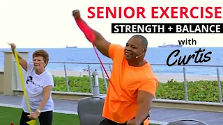 Resistance band exercises + Balance exercises for seniors + Stretching exercises for senior fitness