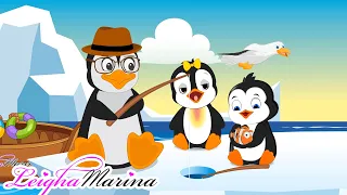 Once I caught a fish alive song for kids with cute little penguins | Leigha Marina