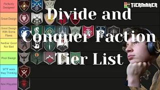 Divide and Conquer Faction Tierlist (With Insane Like goal Punishment)