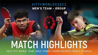 Highlights | Thakkar Manav Vikash (IND) vs Alan Kurmangaliyev (KAZ) | MT Grps | #ITTFWorlds2022