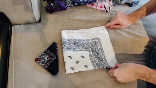 How to fold a bandana into itself for storage and organizing