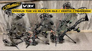 2022 Mathews V3X 29 and 33 compared to the V3 31, VXR 31.5, Vertix, and Traverse