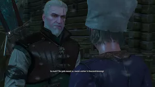 Geralt helps a starving family