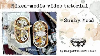 Sunny Mood - Mixed Media Altered Cans video tutorial #mixedmedia #alteredart #mixedmediatutorial