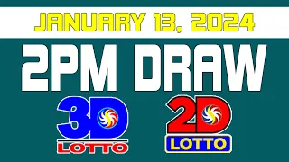 2PM Draw Lotto Draw Result Today Jan/January 13, 2024 [Swertres Ez2]