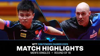 Zhou Qihao vs Daniel Habesohn | MS R16 | WTT Contender Zagreb 2023