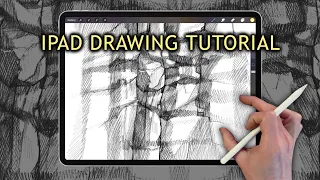 IPAD DRAWING TUTORIAL - Rock texture drawing techniques