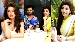 Urwa And FarhanTogether Again At"Tich Button" Promotion. Farhan Saeed, Urwa Hocane, Iman Ali.