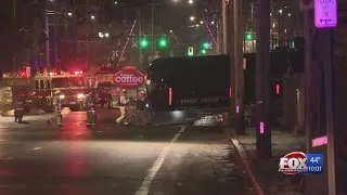 Train derailment keeps busy Providence road closed