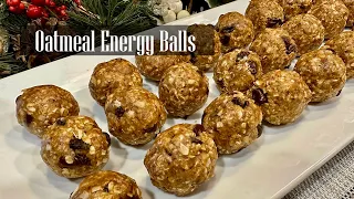 No Bake Oatmeal Energy Balls || Oatmeal Raisins Chocolate Chip Energy Bites Recipe - RKC