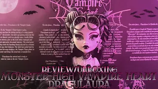 MONSTER HIGH VAMPIRE HEART DRACULAURA REVIEW/UNBOXING DOLL