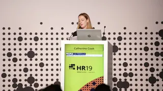 Catherine Cook (Harm Reduction International) at the third plenary of HR2019