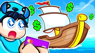 I Spent $69,420,943 on STRONGEST BOATS in Roblox Sharkbite With Crazy Fan Girl!