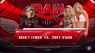 WWE 2K23: Zoey Stark Vs Becky Lynch: Raw 7/24/23