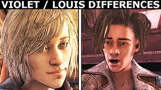 Violet / Louis at The Party - All Differences - The Walking Dead Final Season 4 Episode 3