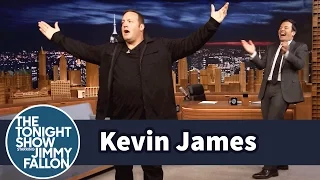 Kevin James Demonstrates His Physical Comedy Skills with a Pratfall Entrance