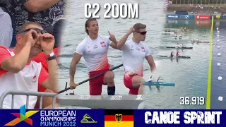 C2 Men 200m Final  | POLAND CHAMPION | European Championships Munich 2022