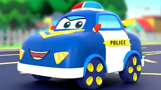 Wheels On The Police Car - Vehicle Rhymes And Car Cartoon Videos