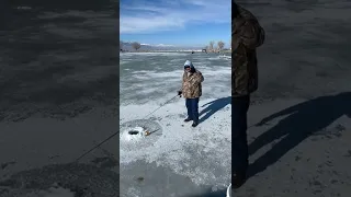 Pescadores de Utah   Ice fishing