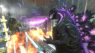 Godzilla x Anguirus VS Shin Godzilla and Kamata-kun! - Animal Revolt Battle Simulator
