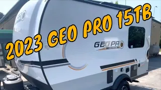 NEW 2023 FOREST RIVER GEO PRO 15TB ROCKWOOD TRAVEL TRAILER Dodd RV OFF ROAD KING BED WALKTHROUGH