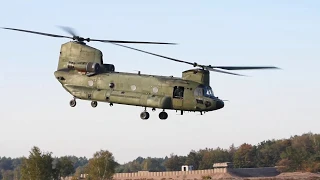 RNLAF CH-47 Chinook 'Shadow05' Taking off durnig a training sortie on the GLV-5