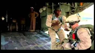 Recon Marines parachute into Afghanistan