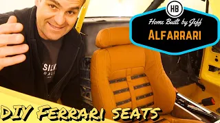 Finished Ferrari seats for the Alfa - Ferrari engined Alfa 105 Alfarrari build part 181