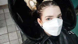 [국제커플] 한국 미용실에서 처음으로 머리 하는 우크라이나여자친구 반응