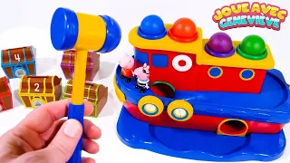 Vidéo d’apprentissage des couleurs des coffres au trésor de Peppa Pig pour bébés et enfants !