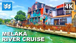 [4K] Melaka River Cruise in Malacca City, Malaysia 🇲🇾 Historic City Tour Vlog & Travel Guide 🎧