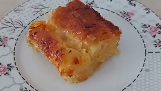 Greek orange cake with filo, vegan recipe.