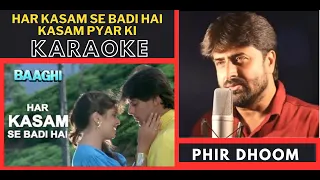 Har Kasam Se Badi Hai Kasam [ Baaghi Movie ] Original Crystal Clear Karaoke With Scrolling Lyrics