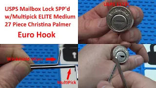 (557) USPS Mailbox Lock Picked w/Multipick ELITE Medium 27 Piece Christina Palmer Pick Set