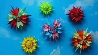 Easy Paper Star for Christmas - How to make 3D paper snowflakes