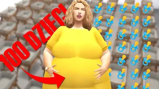 SIMKA W CIĄŻY Z 100 DZIECI 🤰  CZY DA RADĘ? THE SIMS 4