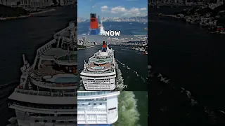Now VS then #shorts #titanic #oceanliner #ship #shipwreck #lusitania #olympic #hmhsbritannic #cruise